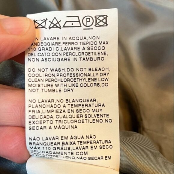 MaxMara Wool Silk Peplum Jacket Silver Gray Size 8 SMALL - Picture 10 of 11